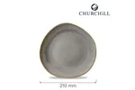 Talerz płytki o organicznym ksztalcie Stonecast Peppercorn Grey 210 mm Churchill SPGSOG81