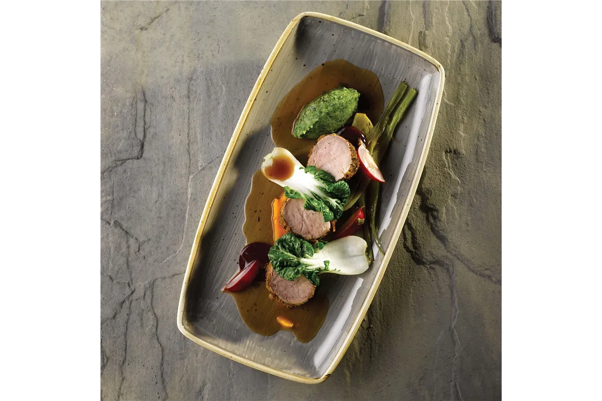 Półmisek Stonecast Peppercorn Grey 295x140 mm Churchill SPGSOP111