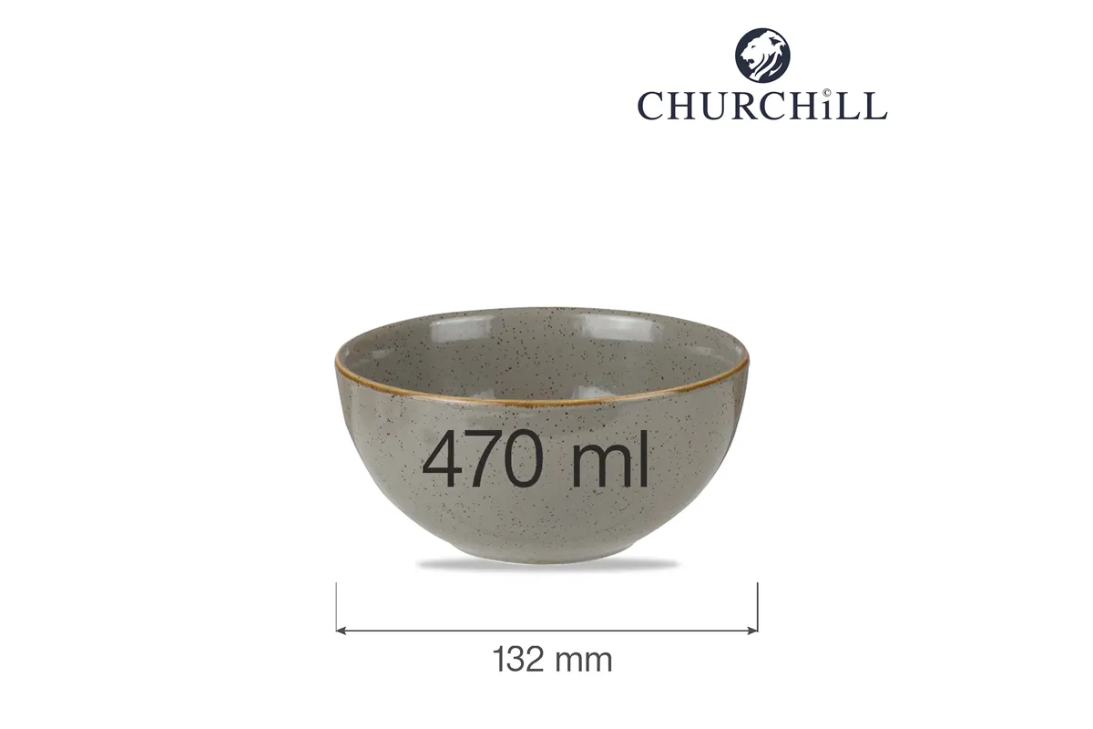 Miska Stonecast Peppercorn Grey 470 ml, 132 mm Churchill SPGSRBL61