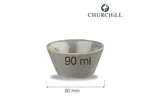 Naczynie do dipów Stonecast Peppercorn Grey 90 ml, 80 mm Churchill SPGSSD31