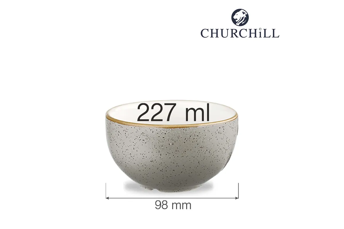 Miska/cukiernica Stonecast Peppercorn Grey 227 ml, 98 mm Churchill SPGSSSGR1