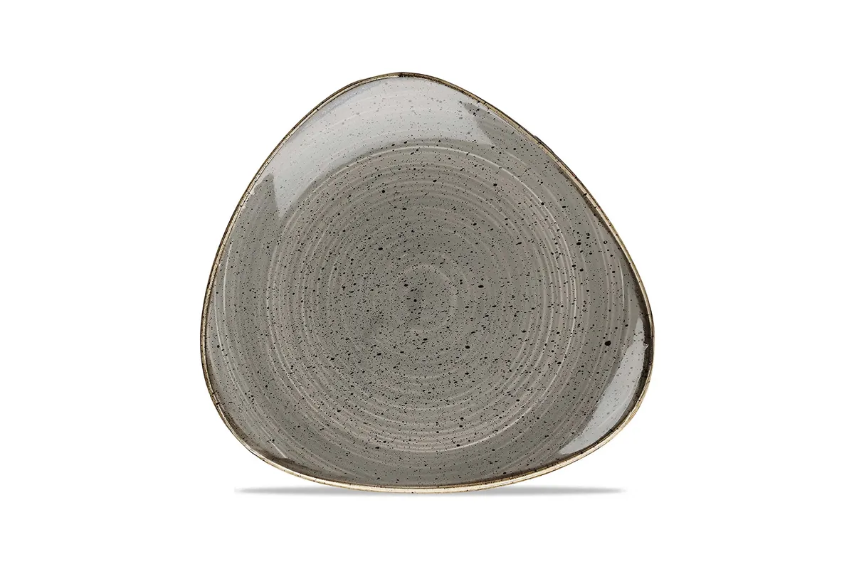 Talerz trójkątny Stonecast Peppercorn Grey 229 mm Churchill SPGSTR91