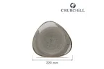 Talerz trójkątny Stonecast Peppercorn Grey 229 mm Churchill SPGSTR91