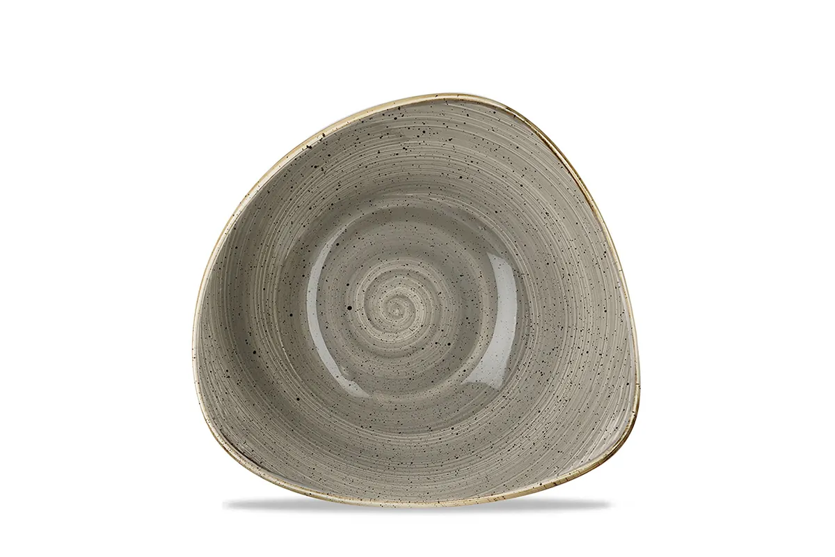 Miska trójkątna Stonecast Peppercorn Grey 370 ml Churchill SPGSTRB71