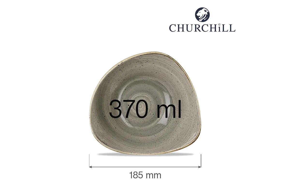 Miska trójkątna Stonecast Peppercorn Grey 370 ml Churchill SPGSTRB71