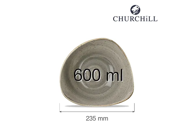 Miska trójkątna Stonecast Peppercorn Grey 600 ml Churchill SPGSTRB91 Miska trójkątna Stonecast Peppercorn Grey 600 ml Churchill SPGSTRB91