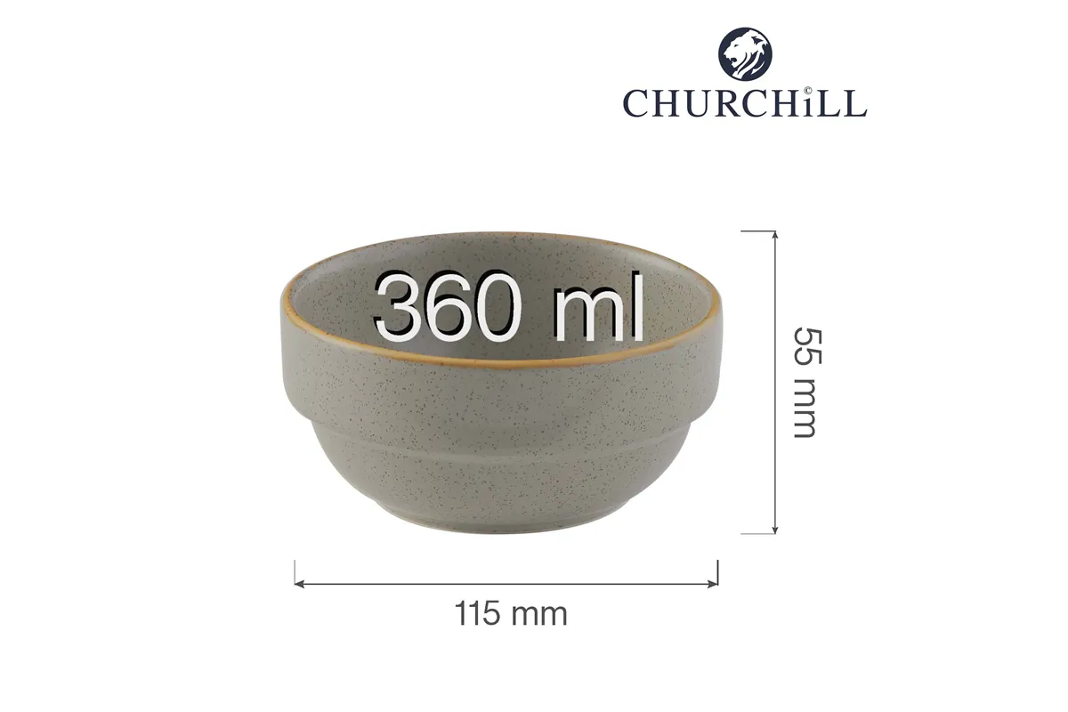 Miska sztaplowana Stonecast Grey 115x(H)55 360 ml Churchill SPGSVB141
