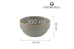 Miska sztaplowana Stonecast Grey 115x(H)55 360 ml Churchill SPGSVB141