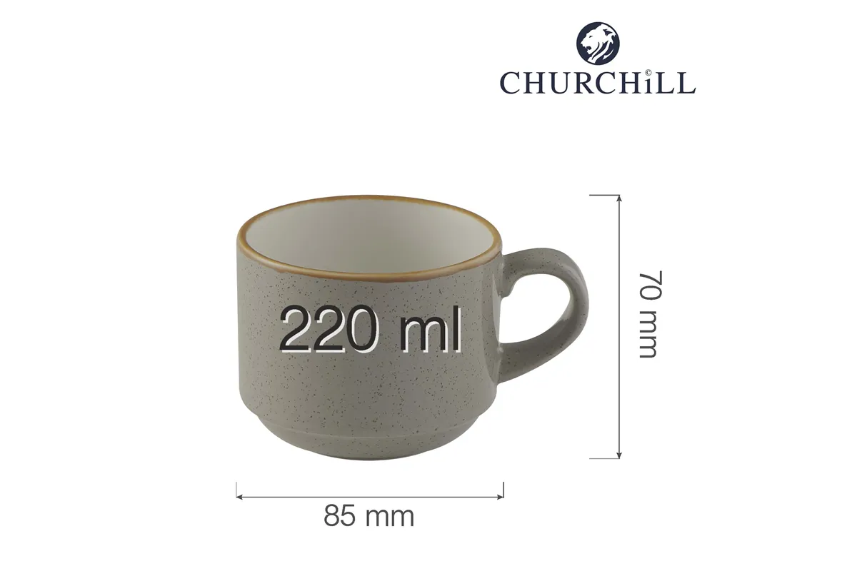 Filiżanka sztaplowana Stonecast Grey 220 ml Churchill SPGSVSC81