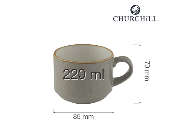 Filiżanka sztaplowana Stonecast Grey 220 ml Churchill SPGSVSC81 Filiżanka sztaplowana Stonecast Grey 220 ml Churchill SPGSVSC81