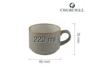 Filiżanka sztaplowana Stonecast Grey 220 ml Churchill SPGSVSC81
