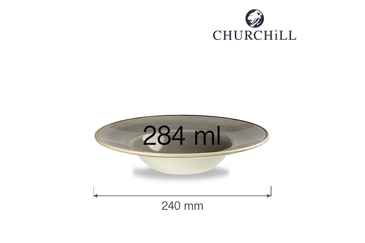 Talerz głęboki Stonecast Peppercorn Grey 240 mm Churchill SPGSVWBM1