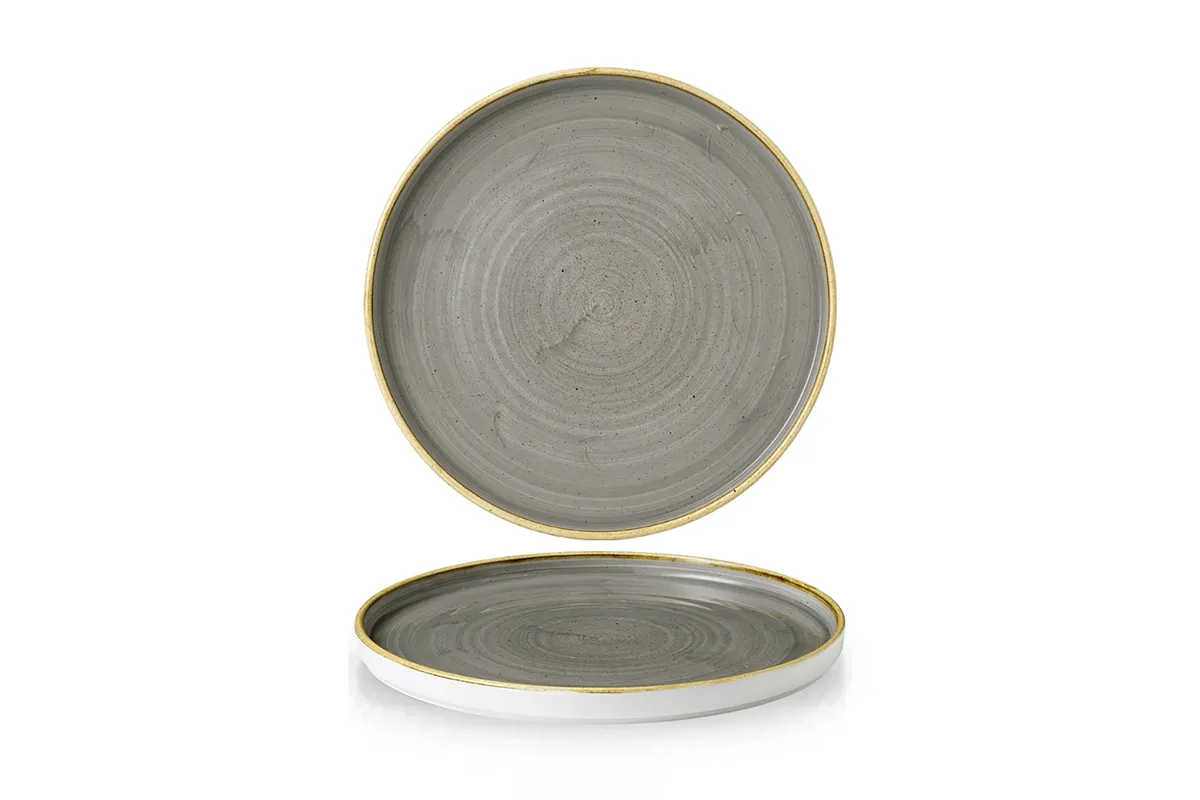 Talerz płytki z rantem Stonecast Peppercorn Grey 210 mm Churchill SPGSWP211