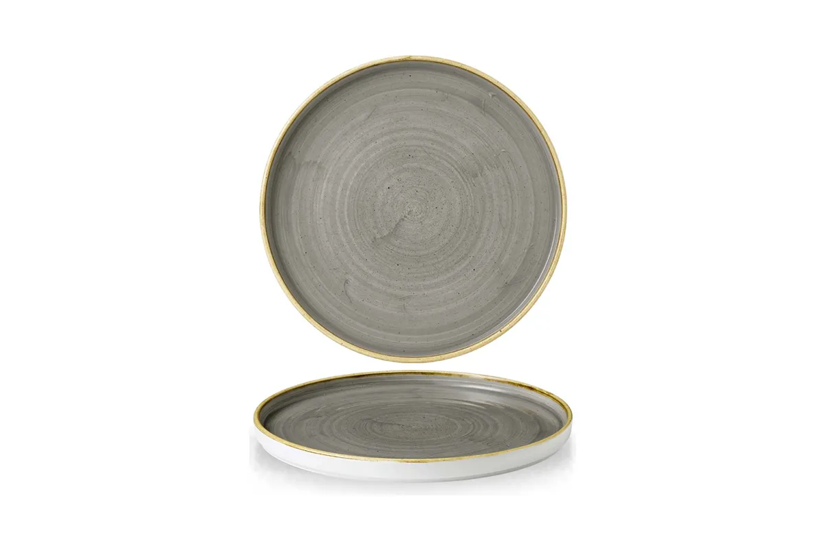 Talerz płytki z rantem Stonecast Peppercorn Grey 260 mm Churchill SPGSWP261
