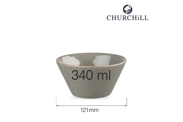 Miska konikalna Stonecast Peppercorn Grey 340 ml, 121 mm Churchill SPGSZE121 Miska konikalna Stonecast Peppercorn Grey 340 ml, 121 mm Churchill SPGSZE121