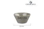 Miska konikalna Stonecast Peppercorn Grey 340 ml, 121 mm Churchill SPGSZE121