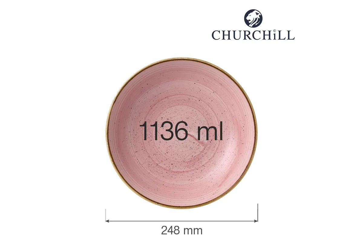 Miska coupe Stonecast Petal Pink 248 mm Churchill SPPSEVB91