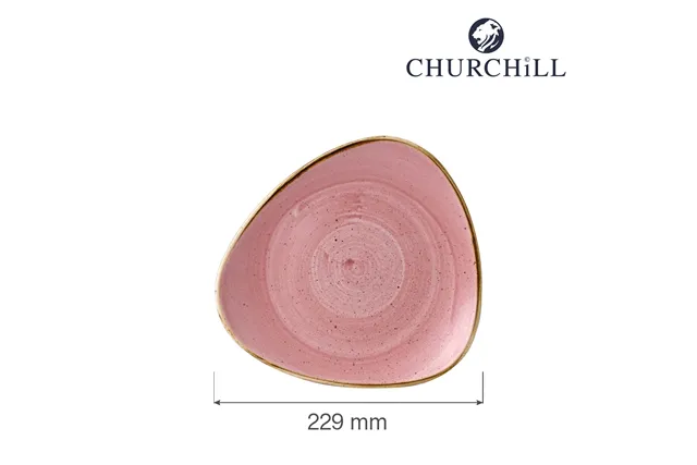 Talerz trójkątny Stonecast Petal Pink 229 mm Churchill SPPSTR91 Talerz trójkątny Stonecast Petal Pink 229 mm Churchill SPPSTR91