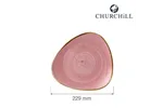 Talerz trójkątny Stonecast Petal Pink 229 mm Churchill SPPSTR91