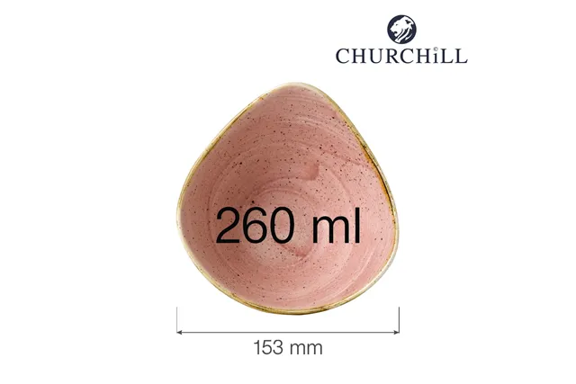 Miska trójkątna Stonecast Petal Pink 153 mm, 260 ml Churchill SPPSTRB61 Miska trójkątna Stonecast Petal Pink 153 mm, 260 ml Churchill SPPSTRB61
