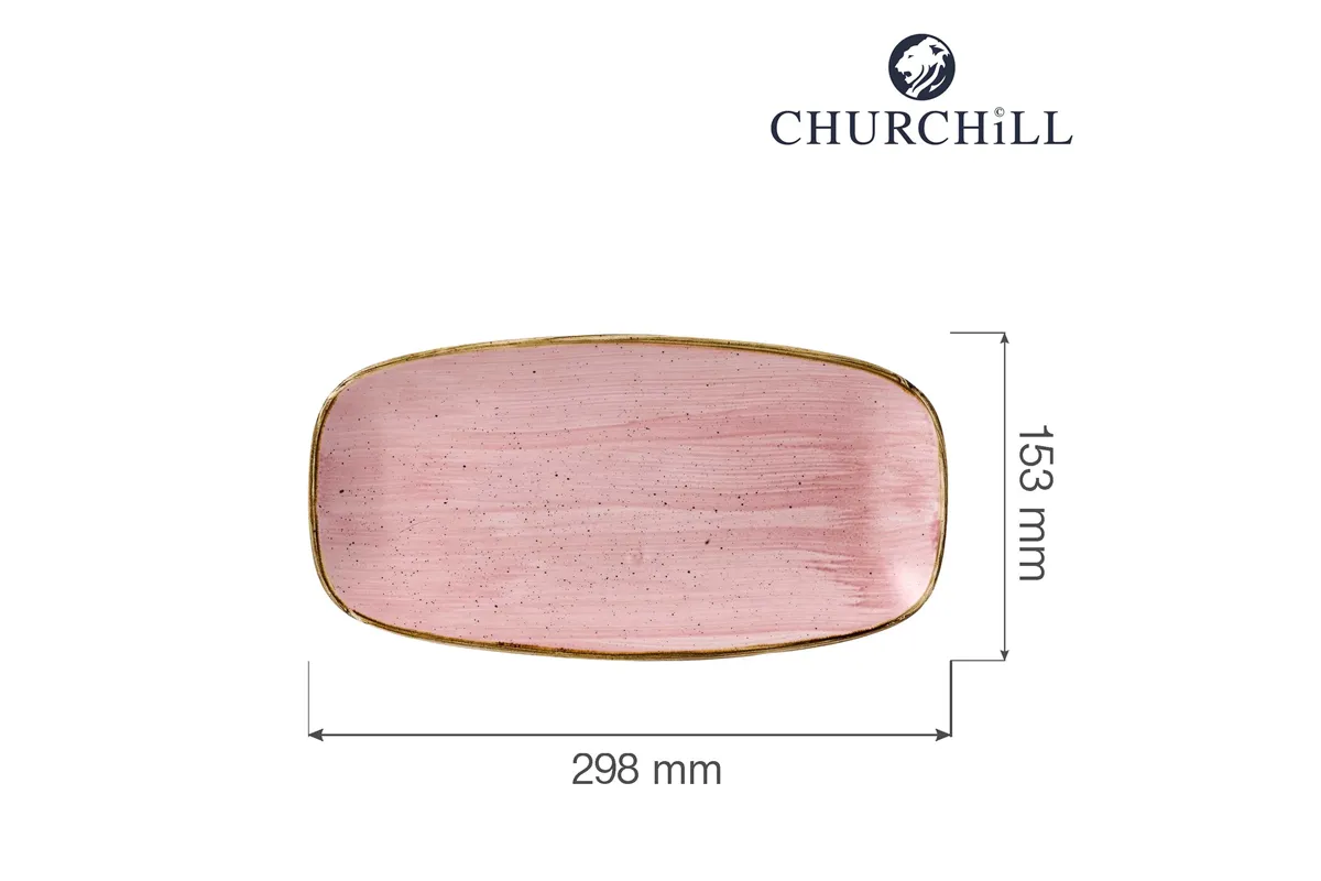 Talerz prostokątny Stonecast Petal Pink 298x153 mm Churchill SPPSXO111