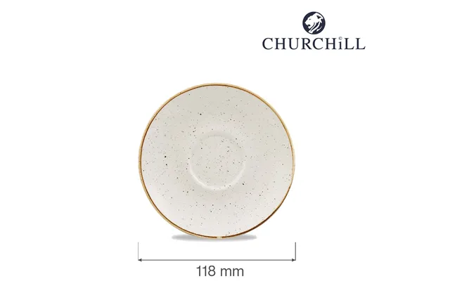 Spodek espresso Stonecast Barley White 118 mm Churchill SWHSESS1 Spodek espresso Stonecast Barley White 118 mm Churchill SWHSESS1