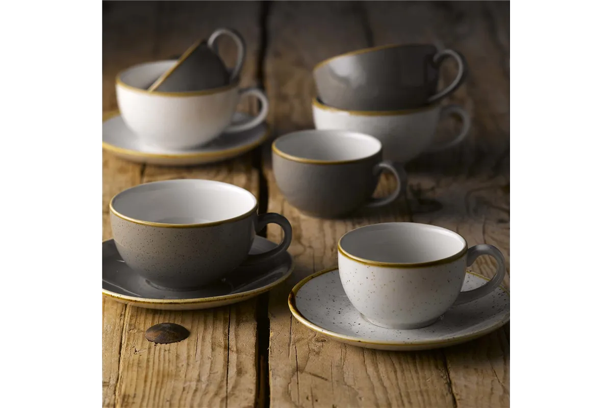 Spodek espresso Stonecast Barley White 118 mm Churchill SWHSESS1