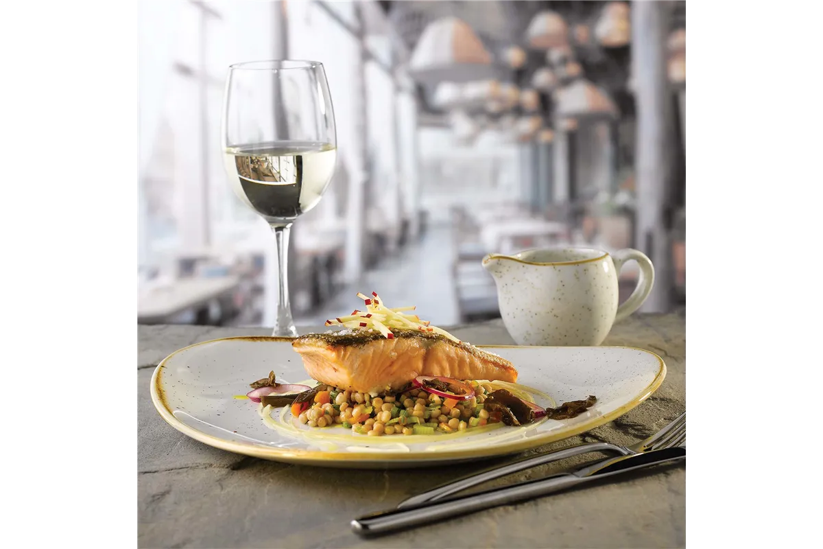 Spodek espresso Stonecast Barley White 118 mm Churchill SWHSESS1