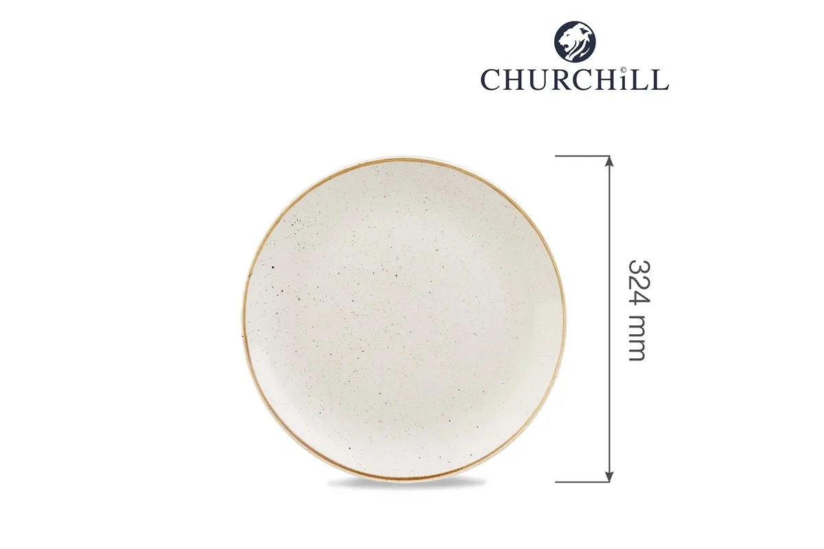 Talerz płytki Stonecast Barley White 324 mm Churchill SWHSEV121