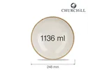 Miska coupe Stonecast Barley White 248 mm Churchill SWHSEVB91