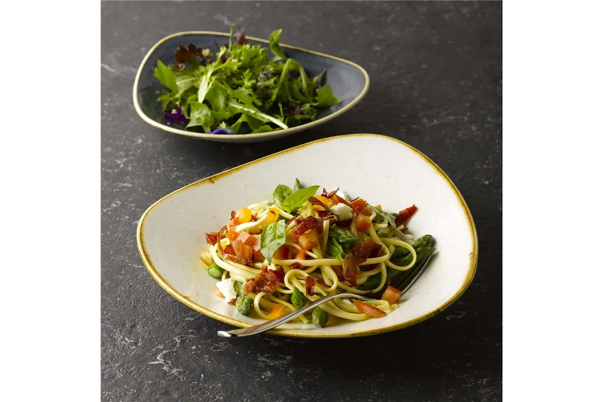 Miska coupe Stonecast Barley White 248 mm Churchill SWHSEVB91