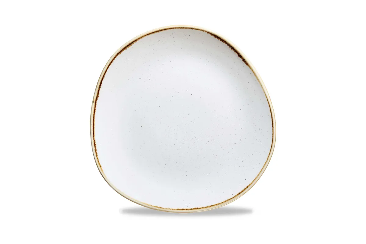 Talerz płytki o organicznym kształcie Stonecast Barley White 264 m Churchill SWHSOG101