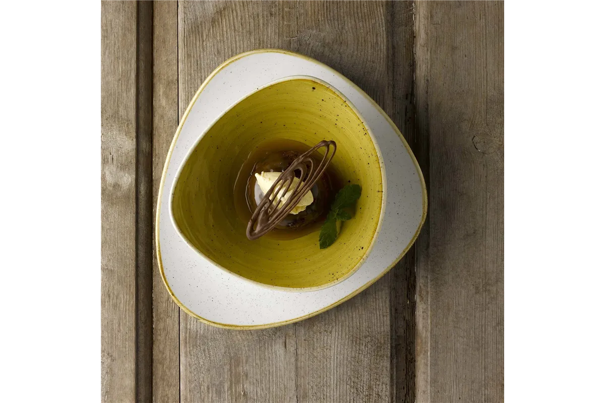 Talerz płytki o organicznym kształcie Stonecast Barley White 264 m Churchill SWHSOG101