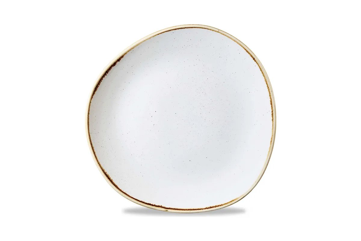 Talerz płytki o organicznym kształcie Stonecast Barley White 286 mm Churchill SWHSOG111