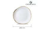 Talerz płytki o organicznym kształcie Stonecast Barley White 286 mm Churchill SWHSOG111