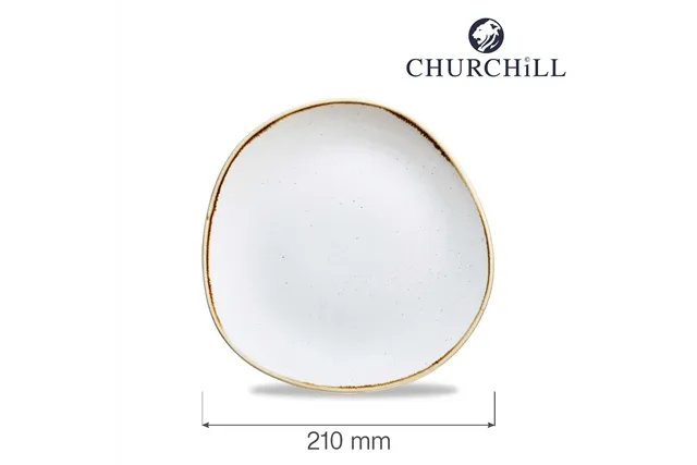 Talerz płytki o organicznym kształcie Stonecast Barley White 210 mm Churchill SWHSOG81 Talerz płytki o organicznym kształcie Stonecast Barley White 210 mm Churchill SWHSOG81