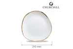 Talerz płytki o organicznym kształcie Stonecast Barley White 210 mm Churchill SWHSOG81