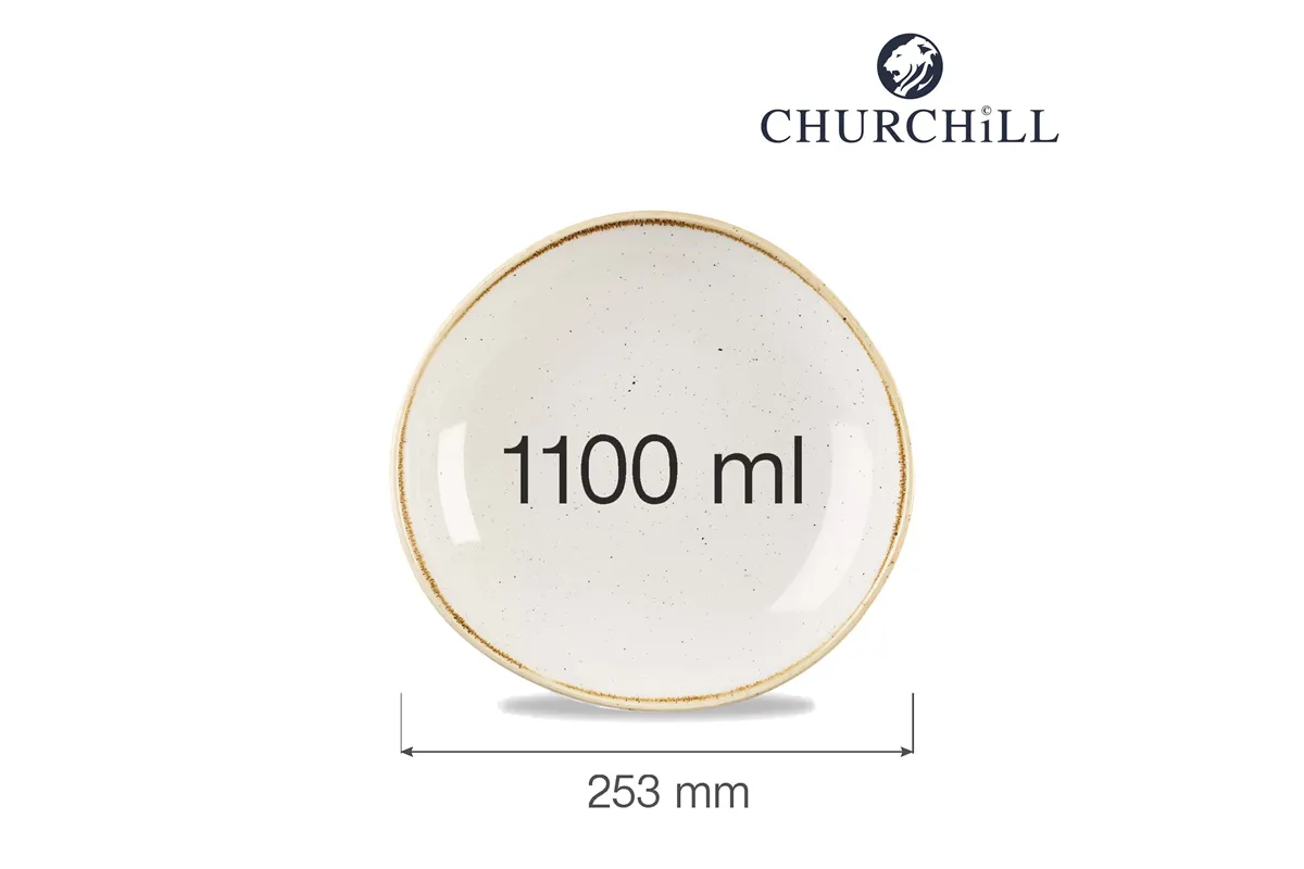 Miska o organicznym kształcie Stonecast Barley White 253 mm Churchill SWHSOGB11