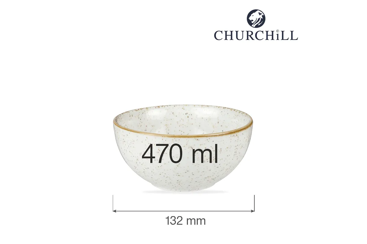 Miska Stonecast Barley White 470 ml,  132 mm Churchill SWHSRBL61