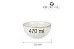Miska Stonecast Barley White 470 ml,  132 mm Churchill SWHSRBL61