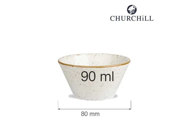 Naczynie do dipów Stonecast Barley White 90 ml, 80 mm Churchill SWHSSD31 Naczynie do dipów Stonecast Barley White 90 ml, 80 mm Churchill SWHSSD31