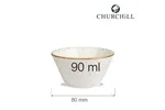 Naczynie do dipów Stonecast Barley White 90 ml, 80 mm Churchill SWHSSD31