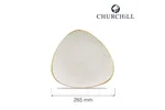Talerz trójkątny Stonecast Barley White 265 mm Churchill SWHSTR101