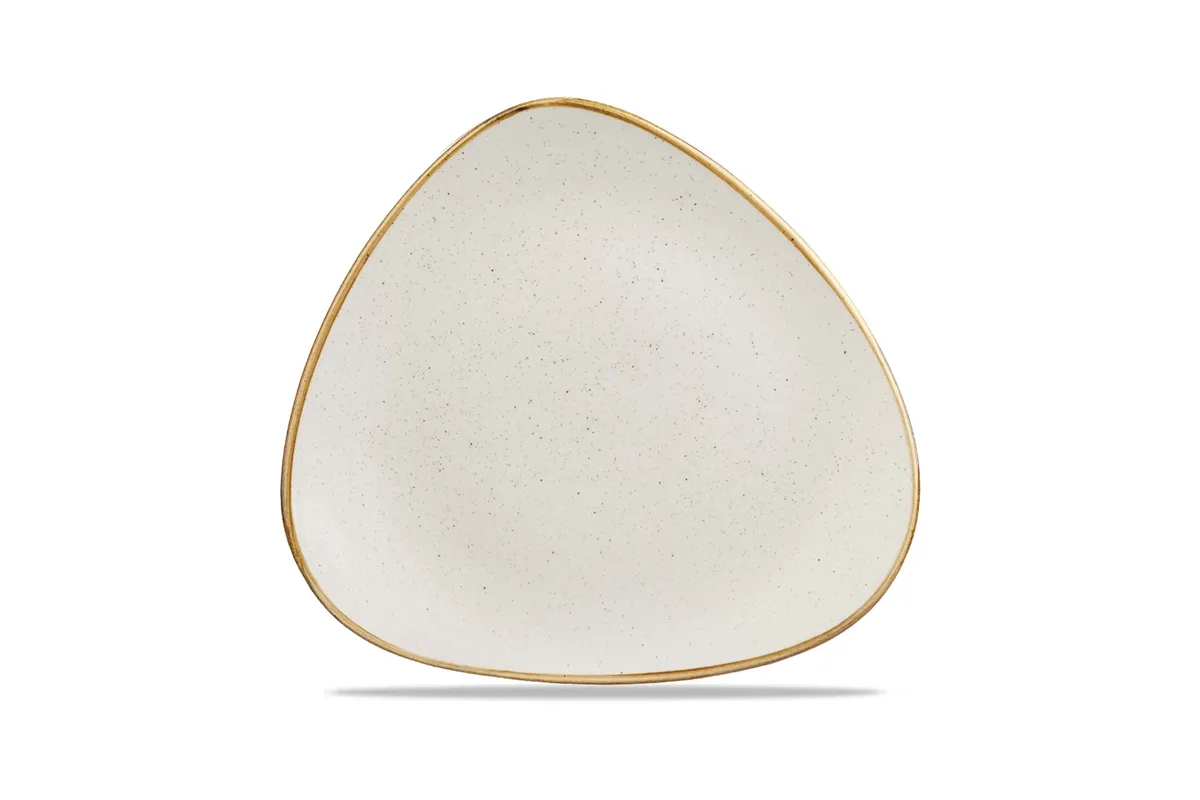 Talerz trójkątny Stonecast Barley White 311 mm Churchill SWHSTR121