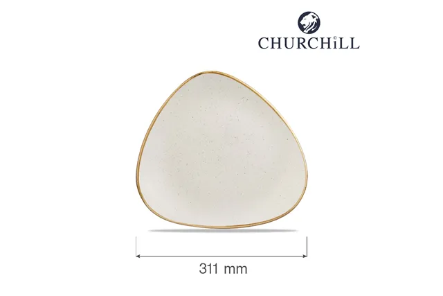 Talerz trójkątny Stonecast Barley White 311 mm Churchill SWHSTR121 Talerz trójkątny Stonecast Barley White 311 mm Churchill SWHSTR121
