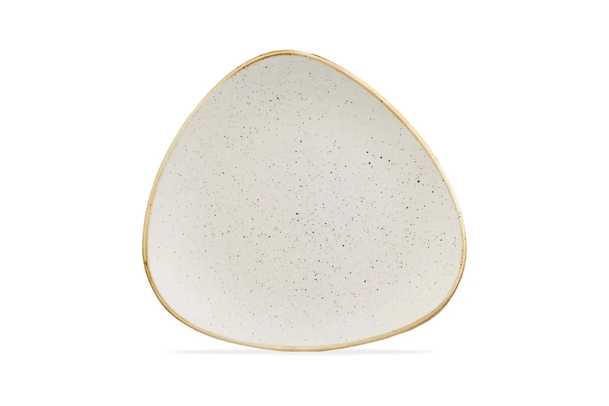 Talerz trójkątny Stonecast Barley White 229 mm Churchill SWHSTR91