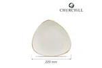 Talerz trójkątny Stonecast Barley White 229 mm Churchill SWHSTR91