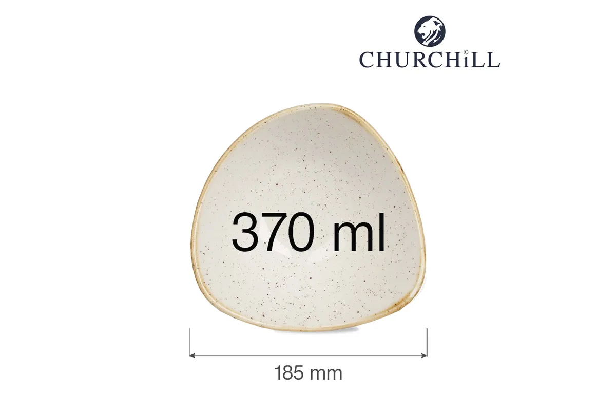 Miska trójkątna Stonecast Barley White 185 mm, 370 ml Churchill SWHSTRB71