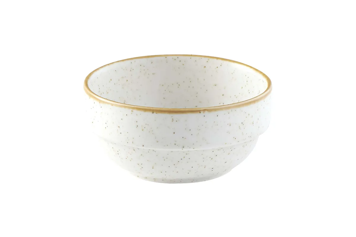 Miska sztaplowana Stonecast Barley White 115x(H)55 mm Churchill SWHSVB141