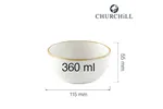 Miska sztaplowana Stonecast Barley White 115x(H)55 mm Churchill SWHSVB141